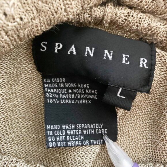 Spanner gold sparkle long sleeve turtleneck sweater - size L - Picture 8 of 10